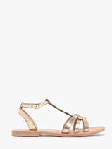 Sandalen Hamsuni Uit Leder Les tropeziennes Goud women HAMSUNI